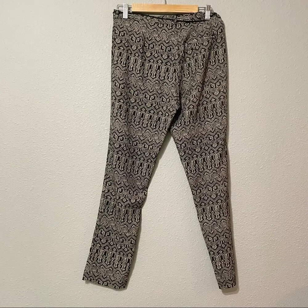Maison Scotch Casual Black & Tan Printed Pull On Pants Womens 26 Boho Hippie